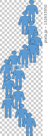 Graphic illustration of a long line Graphic illustration of a long line 132633950