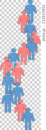 長蛇の列のグラフィック素材イラスト 長蛇の列のグラフィック素材イラスト 132633952