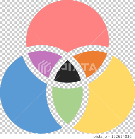 維恩圖圖形材料插圖 132634036