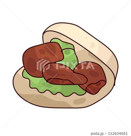 illustration of Chicken and Buns illustration of Chicken and Buns 132634081