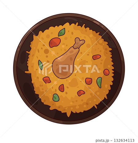 illustration of Chicken Biryani 132634113