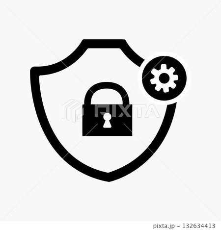 Safe setup icon. Security icon with settings...のイラスト素材 [132634413] - PIXTA