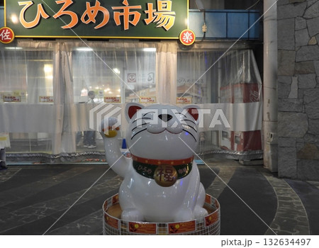 高知ひろめ市場の笑顔の招き猫 132634497