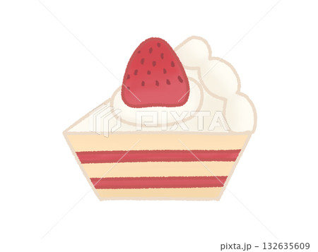 ショートケーキのイラスト 132635609