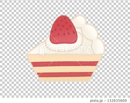 ショートケーキのイラスト 132635609