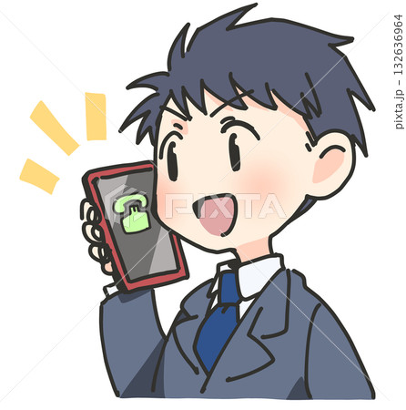 電話をする男性 132636964