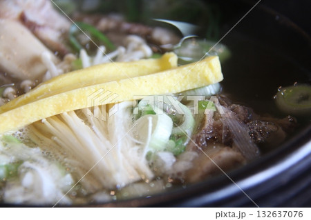 korean galbitang food in pot cooking korean galbitang food in pot cooking 132637076