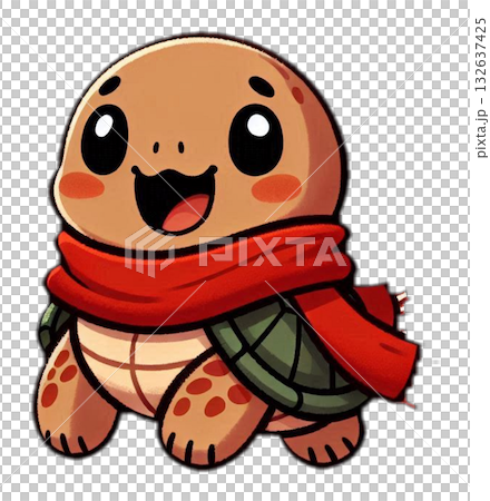 Illustration of a cute turtle Illustration of a cute turtle 132637425