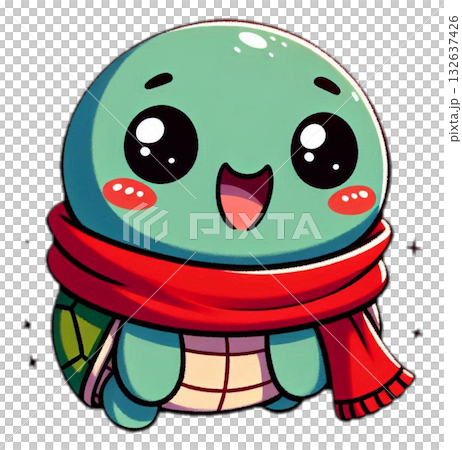 Illustration of a cute turtle Illustration of a cute turtle 132637426