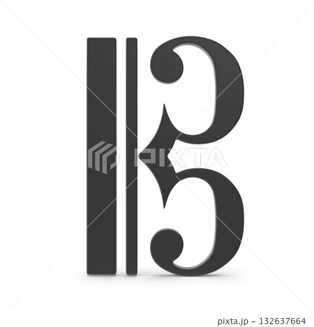 3D C Clef Musical Notation Symbol 3D C Clef Musical Notation Symbol 132637664