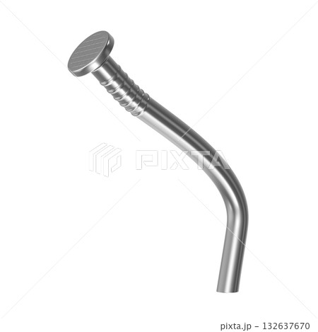 3d Render of Bent Metal Nail 132637670