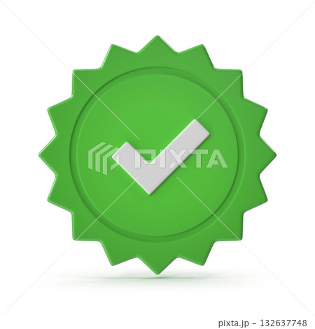 Green 3D Checkmark Verification Badge Green 3D Checkmark Verification Badge 132637748
