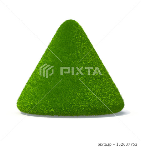 Lush Green Grassy Cone Shape 3D Render 132637752