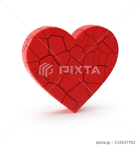 A Fractured Red Heart 132637762