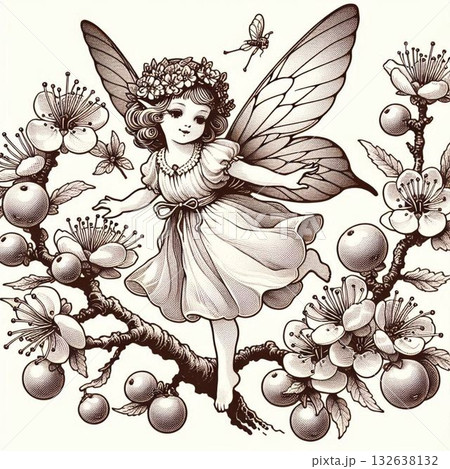 梅の花の塗り絵 梅の花の塗り絵 132638132