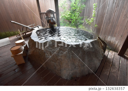 日本　東北　宮城　蔵王町　遠刈田　温泉　星灯の宿　まほろば　露天風呂 132638357