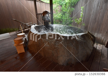 日本　東北　宮城　蔵王町　遠刈田　温泉　星灯の宿　まほろば　露天風呂 132638366