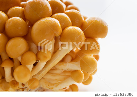 なめこ　白背景　写真素材 132638396