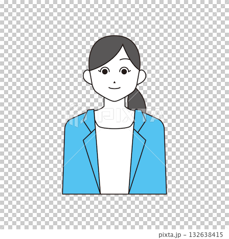 A woman in a suit with a smiling face A woman in a suit with a smiling face 132638415