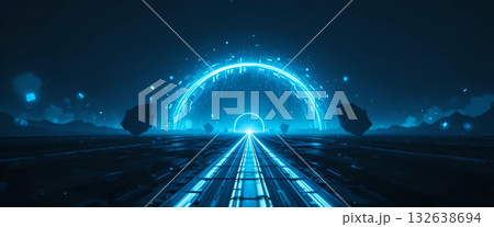 Digital Gateway: A Futuristic Path to the Cyber World Digital Gateway: A Futuristic Path to the Cyber World 132638694