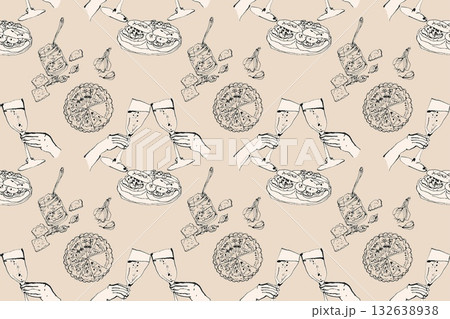 上品なイタリアン背景 132638938