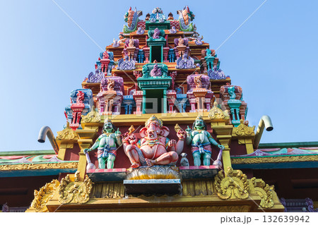 Facade of the Sri Kaileswaram Temple, dedicated to Lord Shiva and Ganesha 132639942