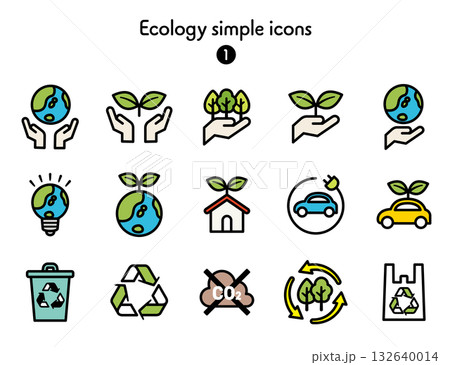 シンプルアイコン集 ECO 132640014