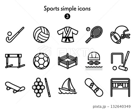 シンプルアイコン集 スポーツ 132640349