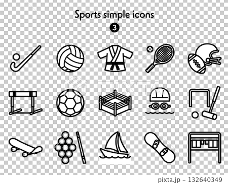 シンプルアイコン集 スポーツ 132640349