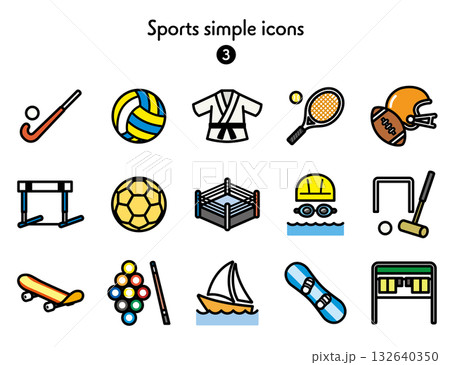 シンプルアイコン集 スポーツ シンプルアイコン集 スポーツ 132640350