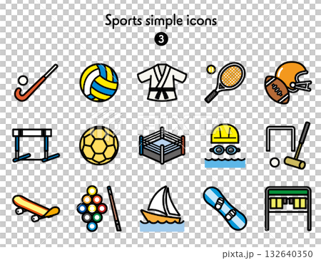 シンプルアイコン集 スポーツ シンプルアイコン集 スポーツ 132640350