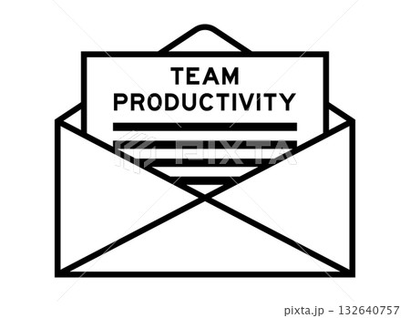 Envelope and letter sign with word team productivity as the headline Envelope and letter sign with word team productivity as the headline 132640757