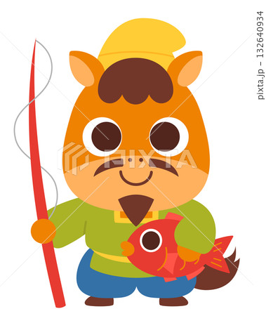 馬の恵比寿キャラクター 132640934