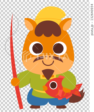 馬の恵比寿キャラクター 132640934