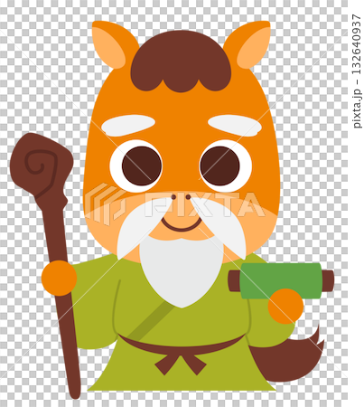 馬の福禄寿キャラクター 馬の福禄寿キャラクター 132640937