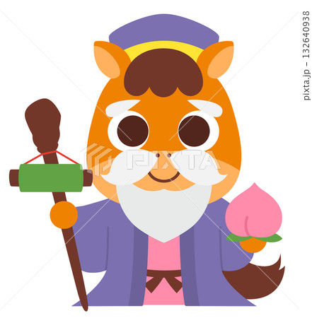 馬の寿老人キャラクター 馬の寿老人キャラクター 132640938