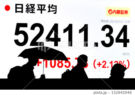 日本の東京都市景観初5万2000円突破・5万2411円34銭株価/終値。TOPIXも最高値更新 132642048