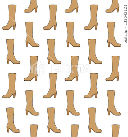 Vector seamless pattern of hand drawn high boot Vector seamless pattern of hand drawn high boot 132642121