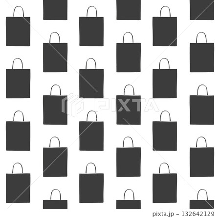 Vector seamless pattern of hand drawn craft bag Vector seamless pattern of hand drawn craft bag 132642129