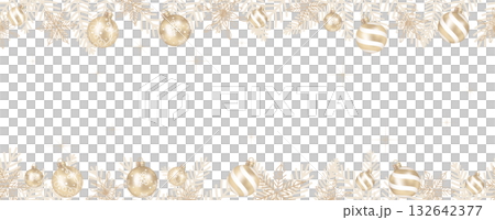 Christmas ball seamless background with text space 132642377