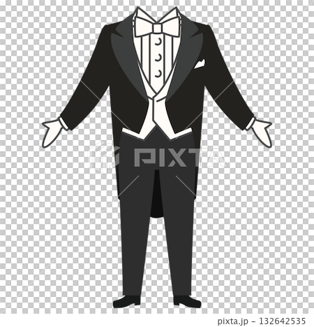 Vector illustration of a tailcoat that anyone can wear Vector illustration of a tailcoat that anyone can wear 132642535