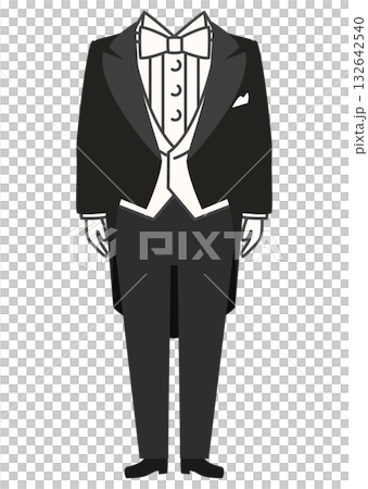誰にでも着せられる燕尾服のベクターイラスト 132642540