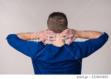 Man having neck ache 132642605