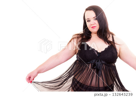 Woman plus size in lace underwear Woman plus size in lace underwear 132643239