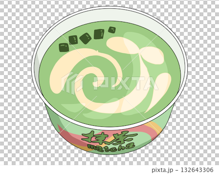 Illustration of matcha cup ice cream (matcha sweets 10) 132643306