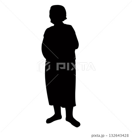 a woman body silhouette vector a woman body silhouette vector 132643428