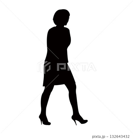 a woman body silhouette vector 132643432