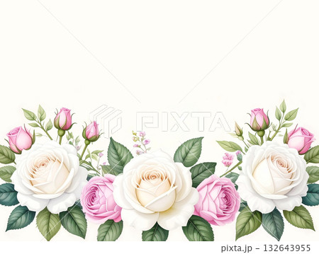 シックで綺麗なバラの背景素材 132643955