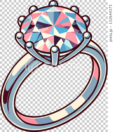 粉紅鑽戒指插圖 粉紅鑽戒指插圖 132644373