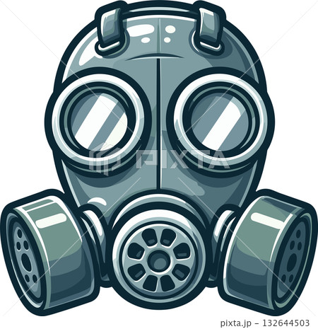シンプルなガスマスクのイラスト 132644503